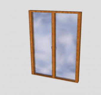 滑动五金玻璃门SU模型下载_sketchup草图大师SKP模型