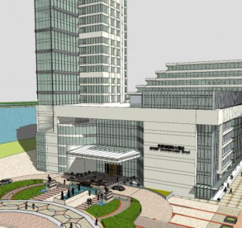 酒店建筑方案SU模型