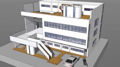 加歇别墅住宅SU模型下载_sketchup草图大师SKP模型