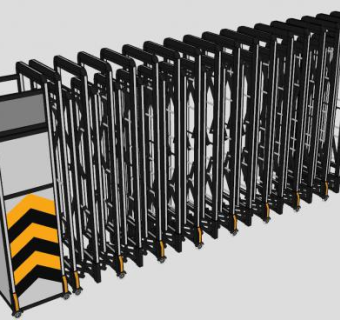 细致电动门SU模型下载_sketchup草图大师SKP模型