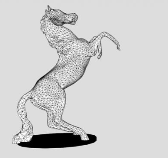 奔腾的白马雕塑雕像SU模型下载_sketchup草图大师SKP模型