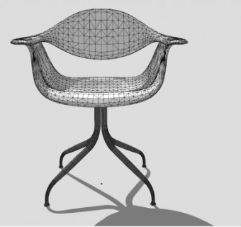 白色休闲单人椅子纳尔逊SU模型下载_sketchup草图大师SKP模型