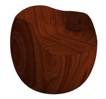 单人沙发球实木椅子SU模型下载_sketchup草图大师SKP模型