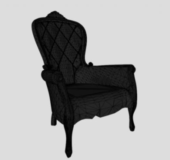 黑色单人沙发摩伊烟椅子SU模型下载_sketchup草图大师SKP模型