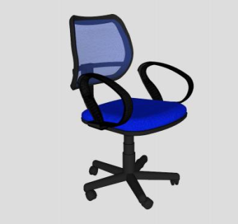单人椅高频办公椅SU模型下载_sketchup草图大师SKP模型