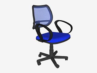 单人椅高频办公椅SU模型下载_sketchup草图大师SKP模型