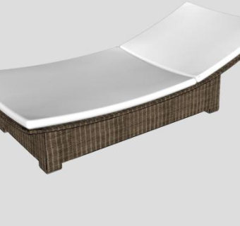 白色单人椅沙滩椅SU模型下载_sketchup草图大师SKP模型