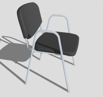 灰色办公椅子扶手椅安乐椅SU模型下载_sketchup草图大师SKP模型