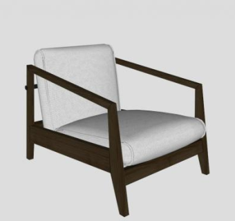 单人沙发薄荷舒适椅SU模型下载_sketchup草图大师SKP模型