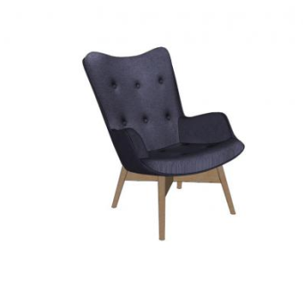 臂椅天使翅膀深灰色单人沙发生态SU模型下载_sketchup草图大师SKP模型