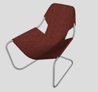 棕色皮革椅SU模型下载_sketchup草图大师SKP模型