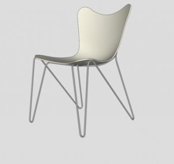 白色蝴蝶椅旅行椅SU模型下载_sketchup草图大师SKP模型