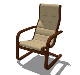 懒人沙发拉梅洛安乐椅SU模型下载_sketchup草图大师SKP模型