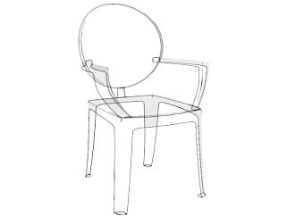 隐形椅迭戈·托基托·席尔瓦SU模型下载_sketchup草图大师SKP模型