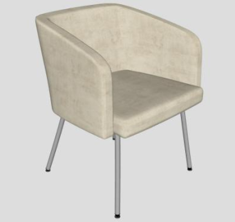 布艺沙发扶手椅SU模型下载_sketchup草图大师SKP模型