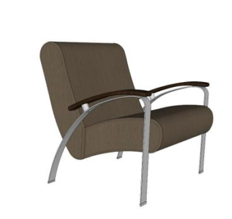 布艺沙发绿色扶手椅SU模型下载_sketchup草图大师SKP模型