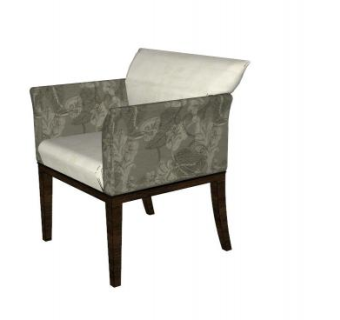 用餐椅单人沙发扶手椅SU模型下载_sketchup草图大师SKP模型