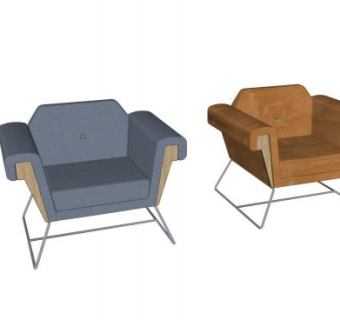 现代沙发俱乐部沙发SU模型下载_sketchup草图大师SKP模型