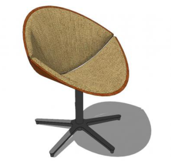 休闲沙发滑轮椅SU模型下载_sketchup草图大师SKP模型