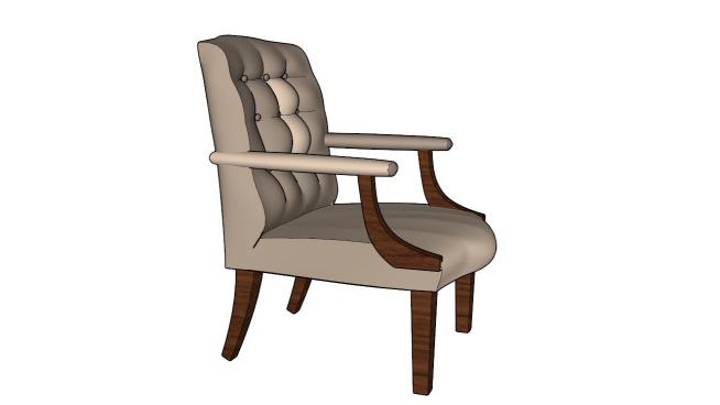 欧式沙发扶手椅su模型下载