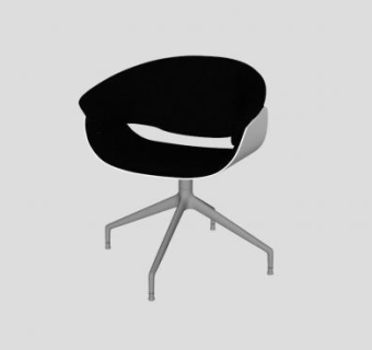 意大利扶手椅黑白椅子SU模型下载_sketchup草图大师SKP模型