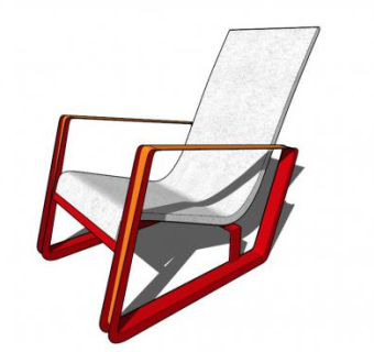 休闲扶手椅懒人沙发SU模型下载_sketchup草图大师SKP模型