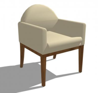 布艺沙发黄色扶手椅SU模型下载_sketchup草图大师SKP模型