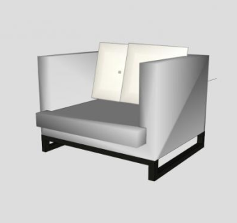 现代沙发单人沙发SU模型下载_sketchup草图大师SKP模型