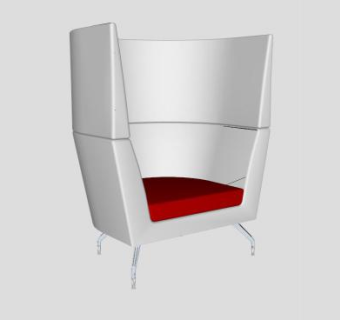 橙盒单人沙发Cwtch高单座SU模型下载_sketchup草图大师SKP模型