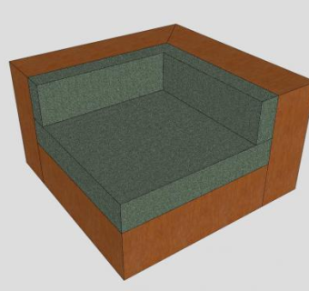 单人沙发转角沙发SU模型下载_sketchup草图大师SKP模型