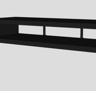 宜家缺乏黑色电视长柜SU模型下载_sketchup草图大师SKP模型