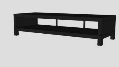 宜家缺乏黑色电视长柜SU模型下载_sketchup草图大师SKP模型