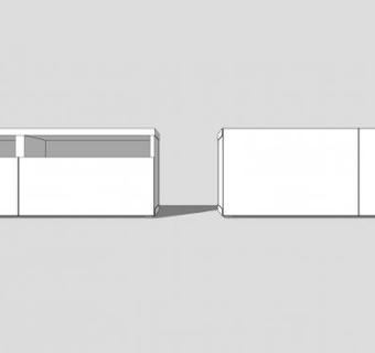宜家地中海风格电视柜SU模型下载_sketchup草图大师SKP模型