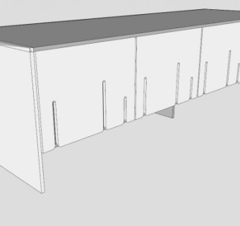 宜家白色的电视柜SU模型下载_sketchup草图大师SKP模型