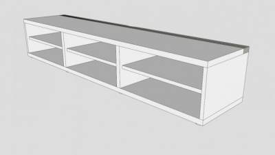 宜家白色简约风格电视柜SU模型下载_sketchup草图大师SKP模型