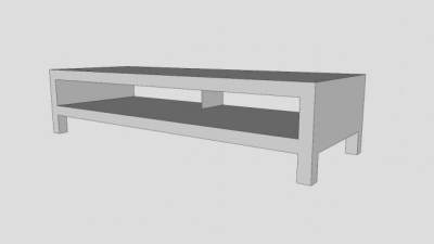 白色电视柜SU模型下载_sketchup草图大师SKP模型