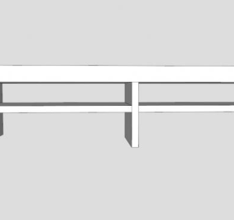 纯白色电视柜SU模型下载_sketchup草图大师SKP模型