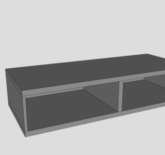 宜家灰色电视柜SU模型下载_sketchup草图大师SKP模型