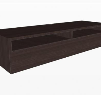 纳图兹棕色电视柜SU模型下载_sketchup草图大师SKP模型