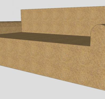 砂质双人沙发SU模型下载_sketchup草图大师SKP模型