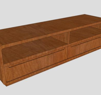 柚木系列电视柜SU模型下载_sketchup草图大师SKP模型