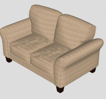 舒达双人沙发SU模型下载_sketchup草图大师SKP模型