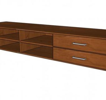 现代简约电视柜SU模型下载_sketchup草图大师SKP模型