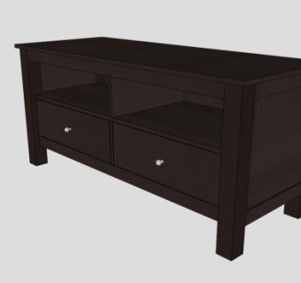 宜家复古电视柜SU模型下载_sketchup草图大师SKP模型