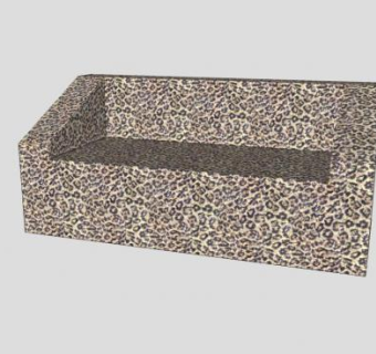 豹纹双人沙发SU模型下载_sketchup草图大师SKP模型