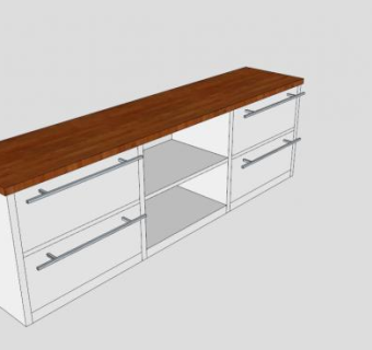 现代风格电视柜SU模型下载_sketchup草图大师SKP模型