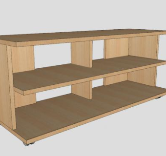 宜家单板电视柜SU模型下载_sketchup草图大师SKP模型