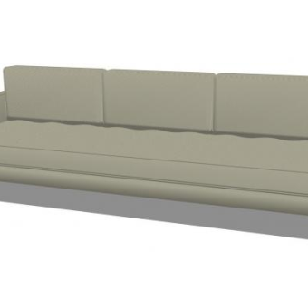 现代沙发布鲁·派拉蒙三人沙发SU模型下载_sketchup草图大师SKP模型