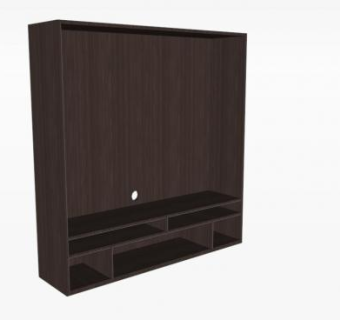 纳图兹现代棕色电视柜SU模型下载_sketchup草图大师SKP模型