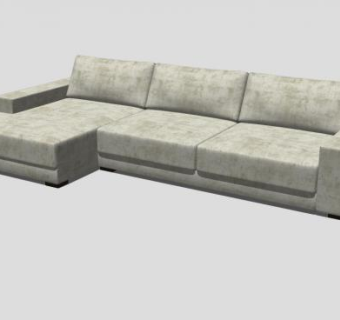 布艺沙发灰色变异三人沙发SU模型下载_sketchup草图大师SKP模型